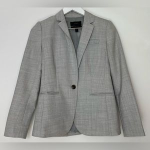 J. Crew Super 120's Wool Single Button Blazer Jacket Gray Size 0